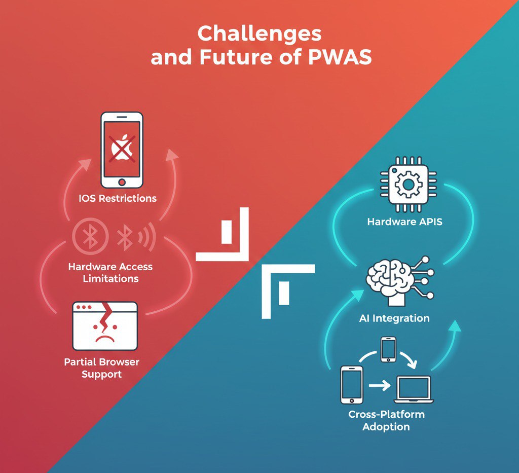 Challenges of PWAs: iOS restrictions, hardware limitations, AI, and cross-platform